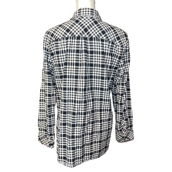 Talbots - Pencil Plaid Button Front Shirt - Size Large - Picture 4 of 7